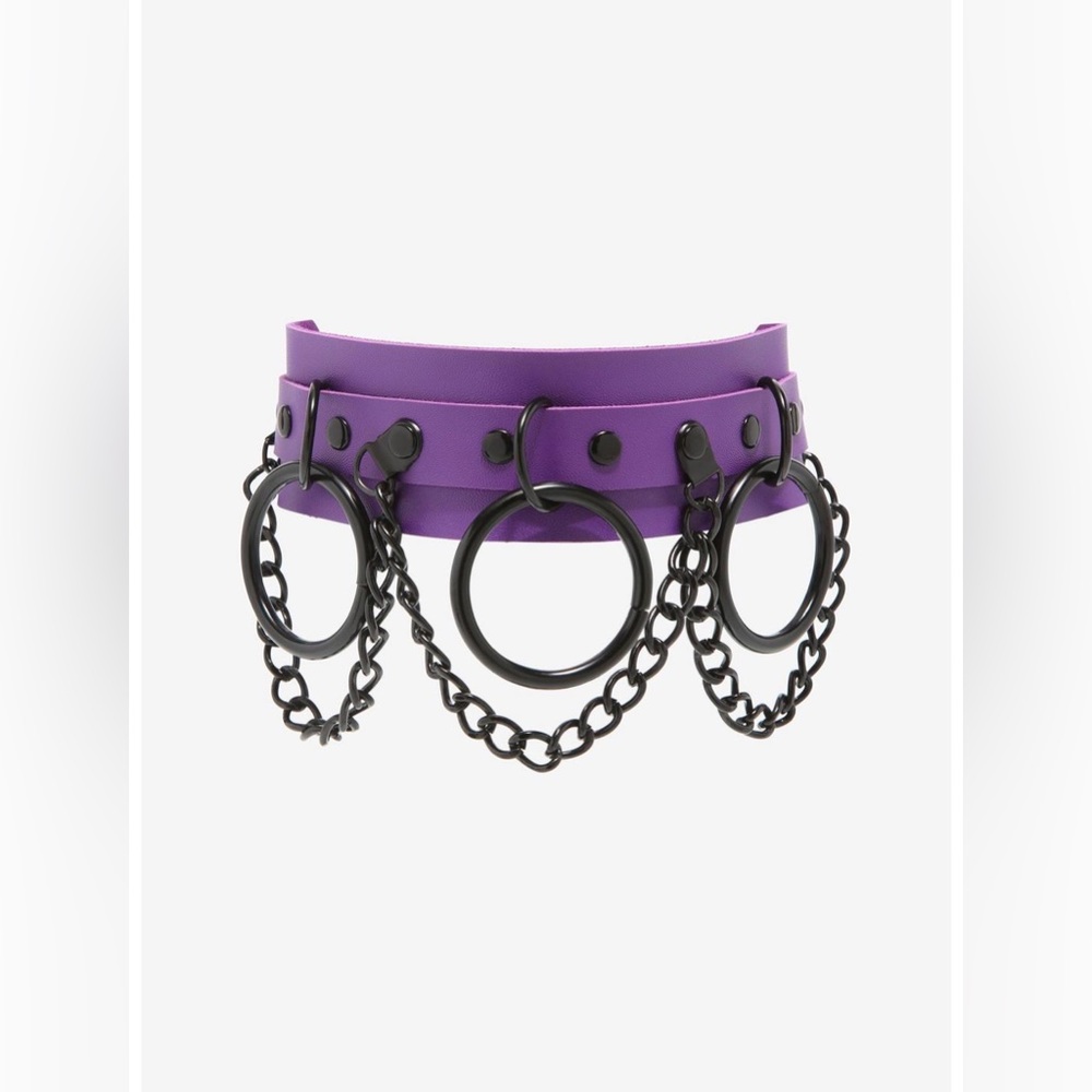 Purple O-Ring Chain Choker